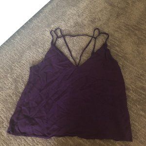 Dark Purple Tobi cami crossed back